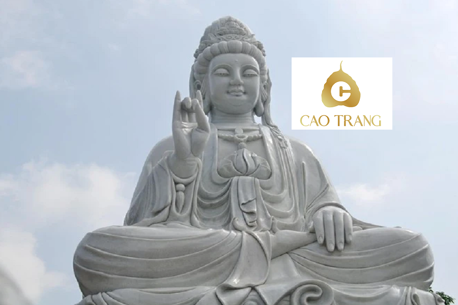 Tượng Quan Âm Ngồi Bằng Đá