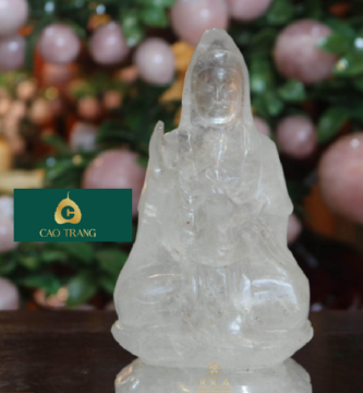 Bán Tượng Phật Bà Quan Âm Bằng Đá Thạch Anh